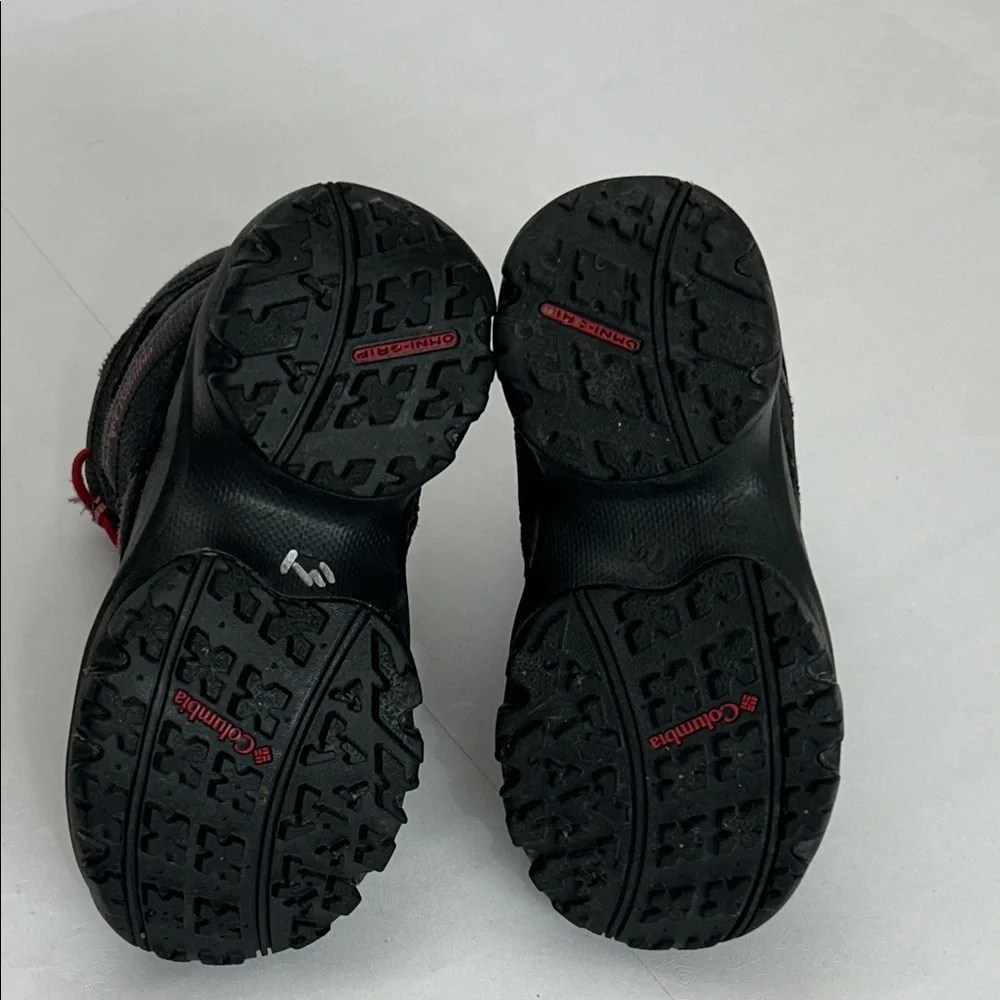 Columbia Kids' Black and Red Snow Boots
